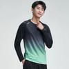 Men's Quick-Dry Long-Sleeve Sports Shirt - Breathable, Loose Fit for Fitness, Running, Badminton