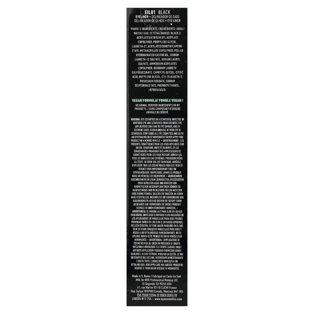 NYX Professional Makeup, Waterproof Epic Ink Liner, 01 Black, 1 ml (0.03 fl oz)