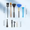 Essential Cleaning 10Piece Soft Bristles Brush Notebook KeyGap Cleaning Tool for Various Surfaces