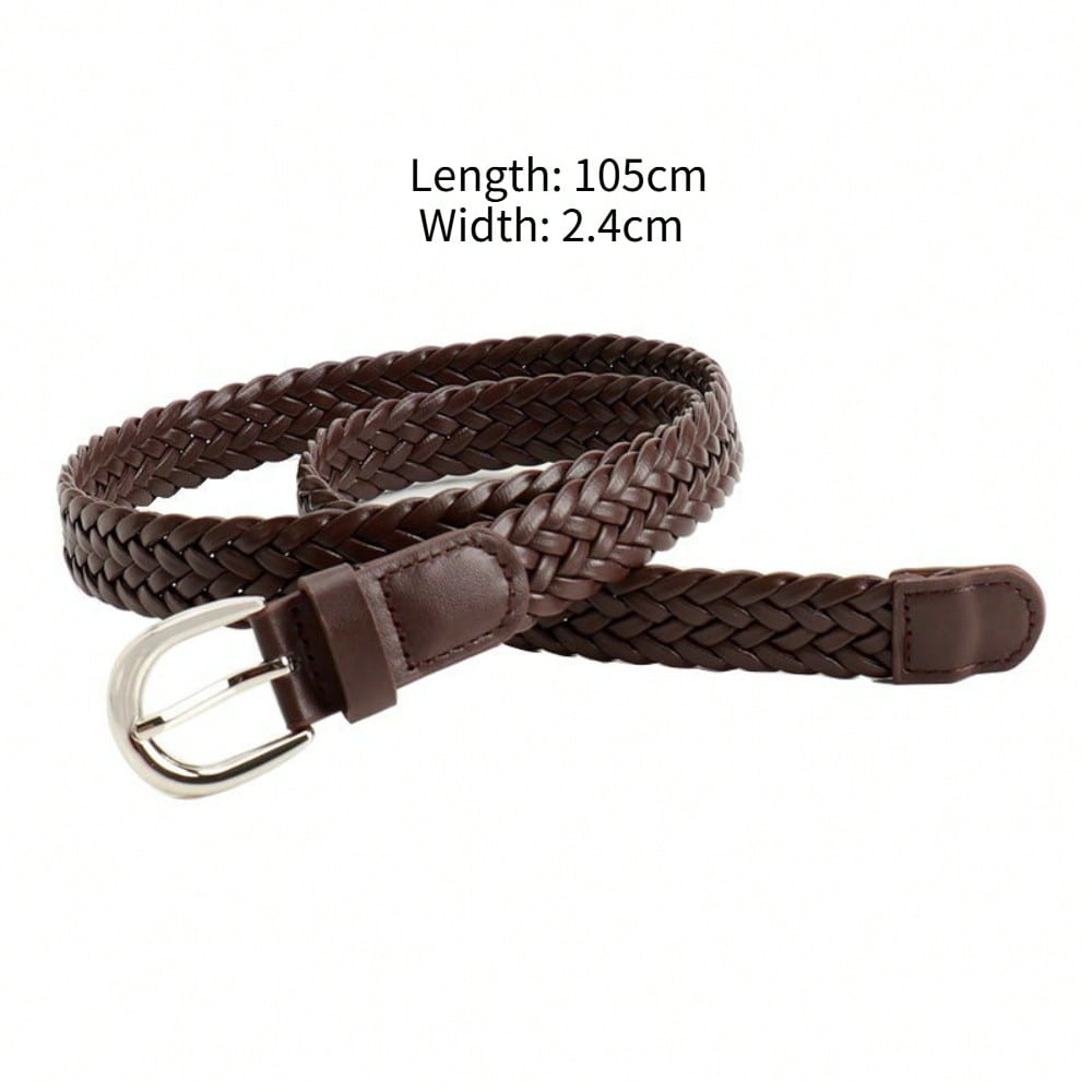 Commuter Belt Women's Non-punching Woven Women's Belt Decorative Dress Jeans Belt