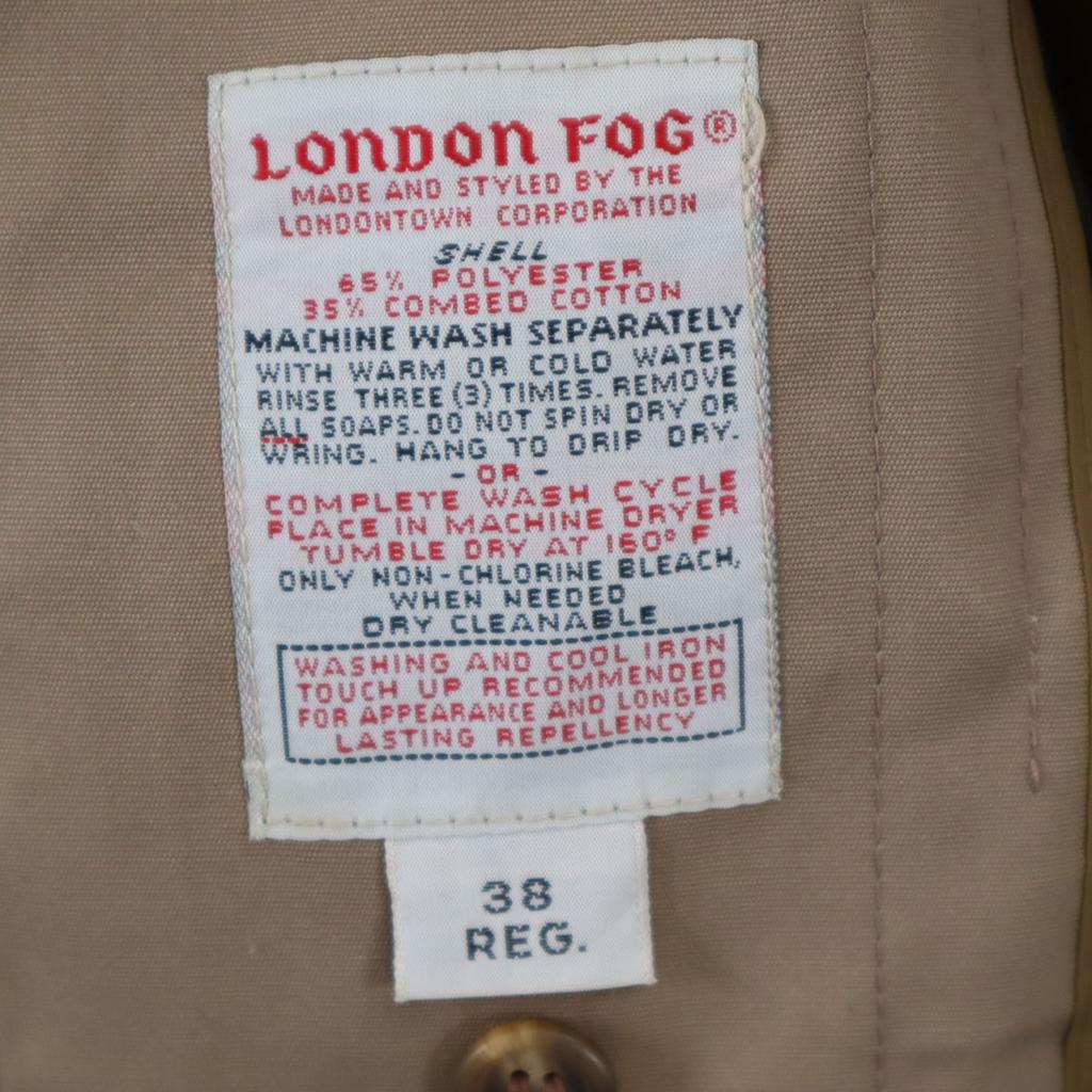 LONDON FOG 70s 80s Vintage With Liner Stainless Collar Coat 38 Beige Men's Used
