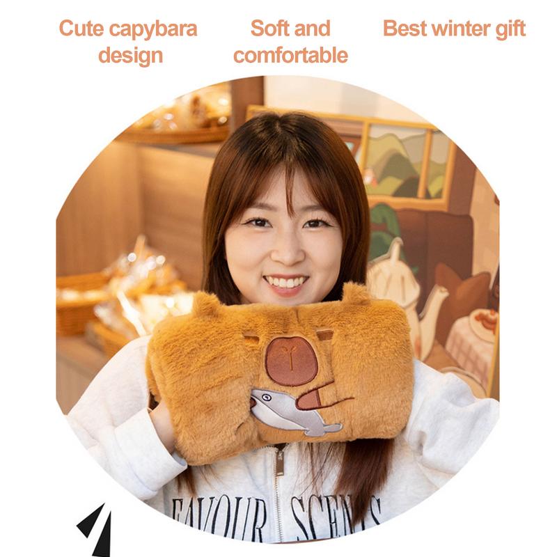 Plush Capybara Hand Warmer Plush Capybara Stuffed Toy Portable Plush Hand Warmer Suitable for Children's Birthday