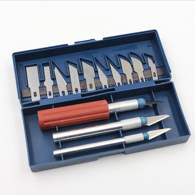 13pcs Aluminum Alloy Carving Knife Tool Set - Perfect For Paper-cut, Handcraft & Model Making Carving Knives Precision Blades