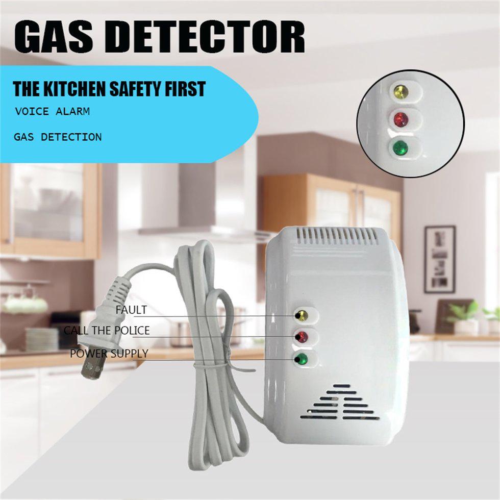 LPG Natural Gas Detector Propane Butane Sensor Sensor Alarm Motor Home Camper Marine LED Flash Alarm Sound Safety Alarm Detect