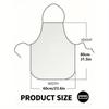 1pc Apron 80*60cm Simple Style Apron, Letter Phrase Print Apron Thickened Cute Waterproof Waist Apron, Kitchen Supplies