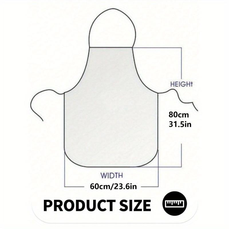 1pc Apron 80*60cm Simple Style Apron, Letter Phrase Print Apron Thickened Cute Waterproof Waist Apron, Kitchen Supplies