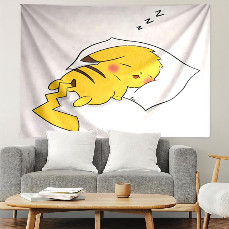 1PC Cute Pika Adventure K-pop music group Tapestry Accessories for Bedroom,Livingroom, dormitory Room Wall Decor Fan Birthday Gifts