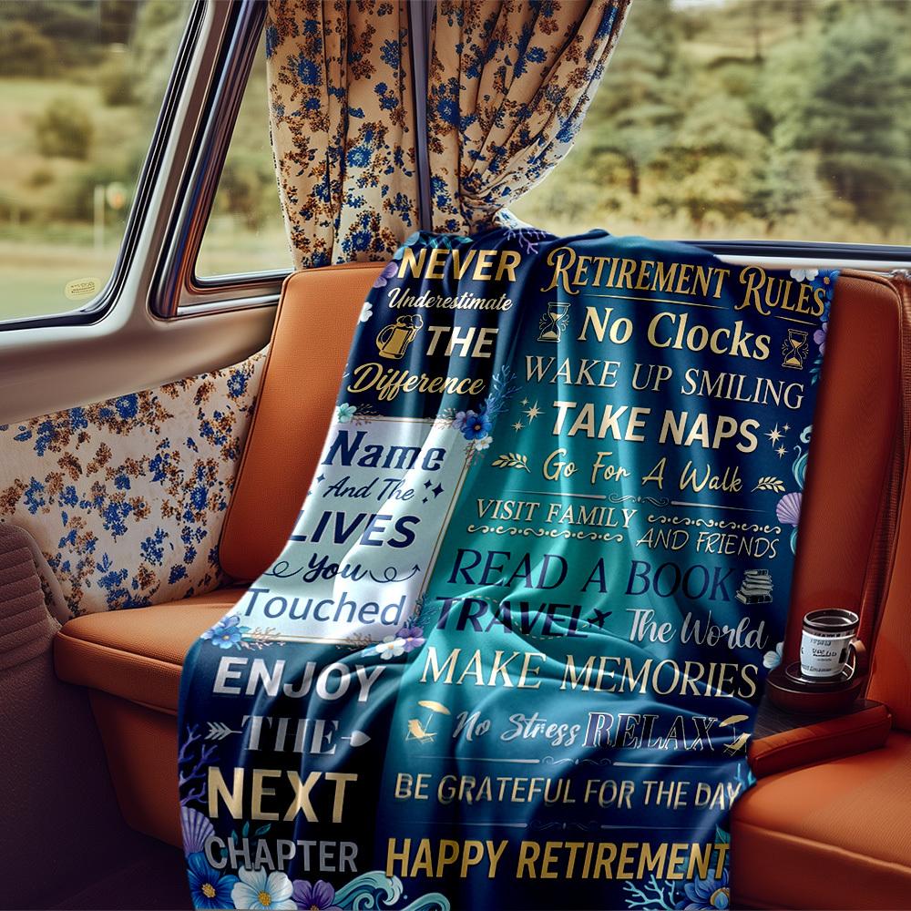 Retirement Rules Tips Blanket Durable Comfort For Sofa Couch Office Bed Picnics Ideal For All Seasons Stylish Decor Perfect Gift For Relatives And