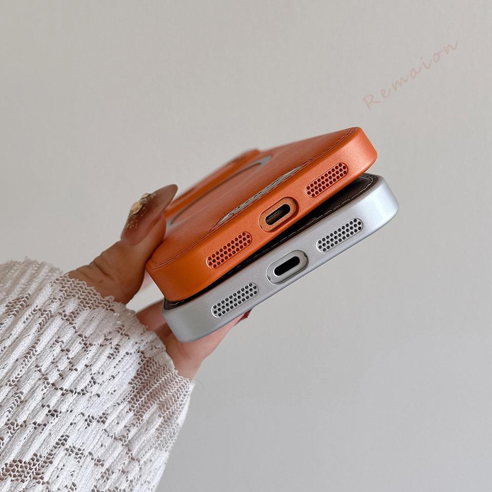 Magnetic Leather Phone Case For For Iphone 1 14 12 13 16 17 Pro Max Air Plus Official Shockproof Protector Cover