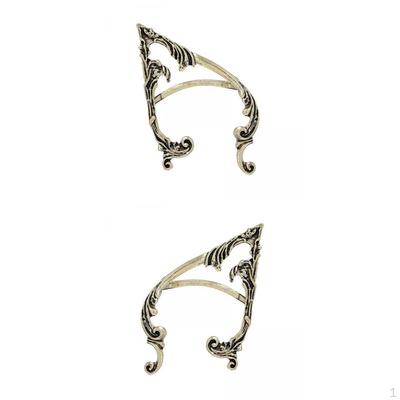 2pcs Ear Cuff Clip Earring Gothic Hollow Halloween Wedding