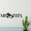 1pc Mr and Mrs Sign with Wedding Rings - Elegant Metal Master Bedroom Décor, Perfect Wedding Gift, Anniversary Sign for Couples