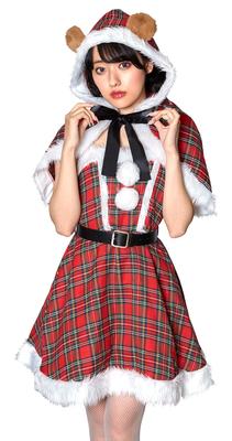 Clearstone Miminoel Cosplay Noel Ayıcık Pelerin Noel Baba Kırmızısı Kadın