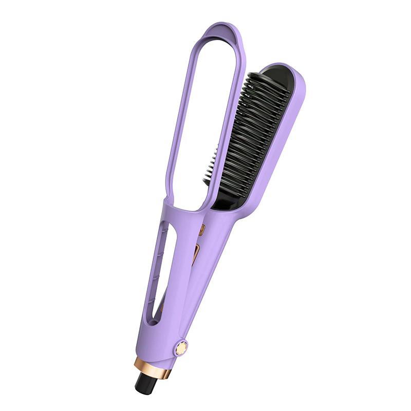 

Новый Многофункциональный Прибор для Ухода за Волосами с Множественным Интеллектуальным Контролем Температуры и Аксессуарами для Укладки, Выпрямляющая Расческа для Волос AU фиолетовый