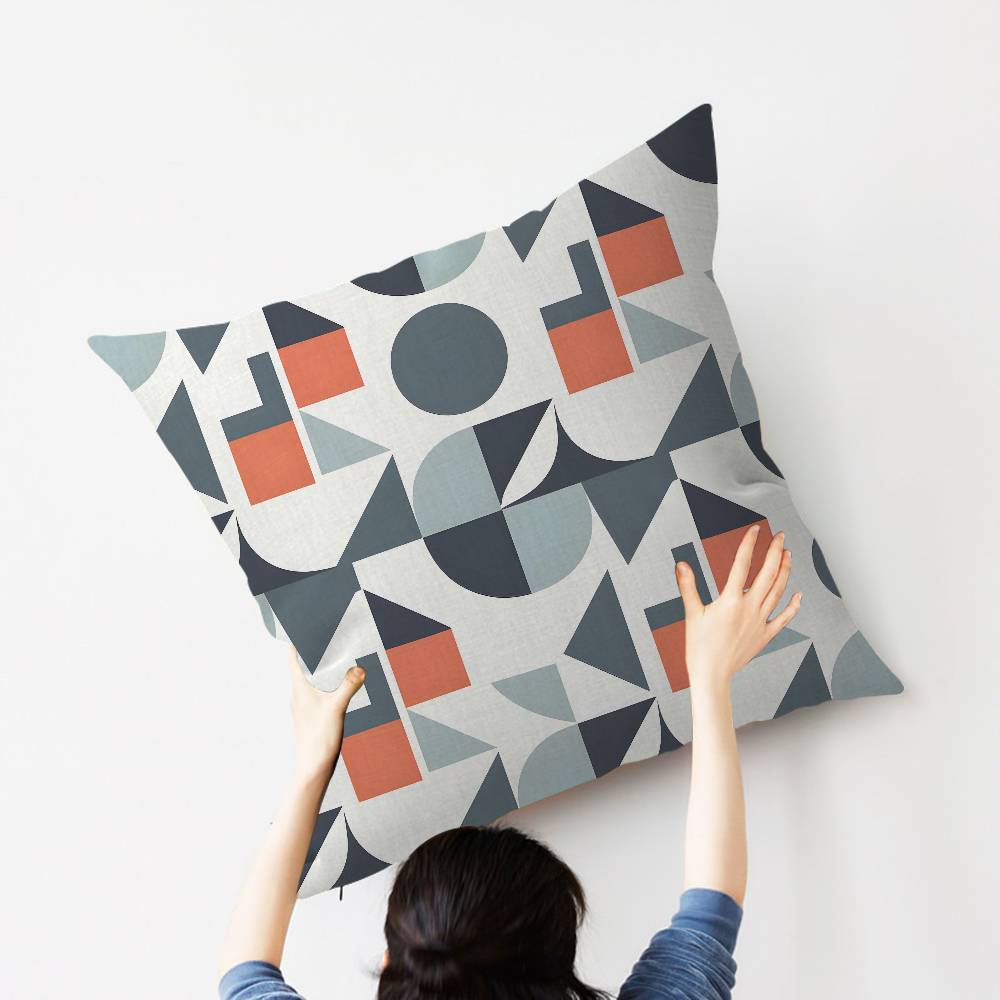 Abstract B-Bauhaus Geometry Cushion Cover Car Throw Pillow Case For Sofa Car Christmas Gift 40X40Cm 45X45Cm