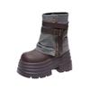 Inner heightening Martin boots autumn and winter new short boots thick-soled small trousers muffin bottom cigarette boots