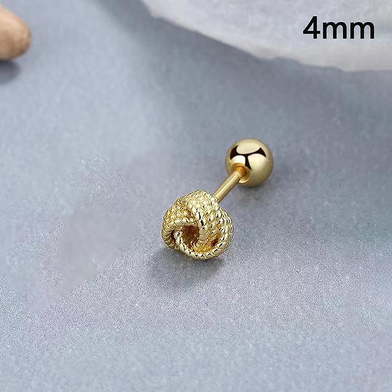 Mote Omsluttende Knute Ørestikker For Kvinner Utsøkte Pin Skruekule Søte Ørebrusk Studs Trend Enkelt Design Smykker Gave