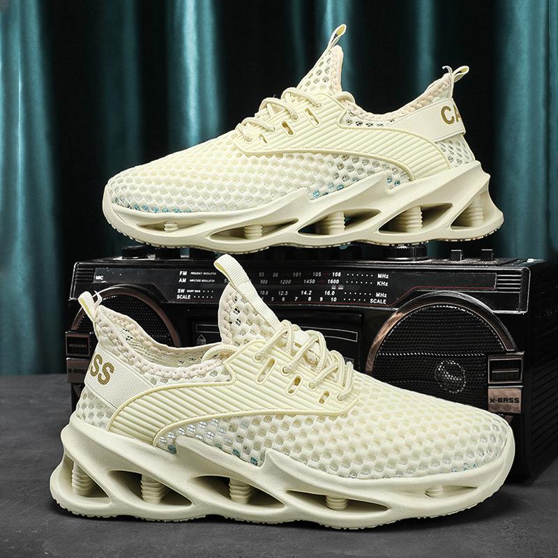 2025 new summer model breathable mesh lightweight sports shoes running shoes fitness shock-absorbing soft sole hollow couple explosion