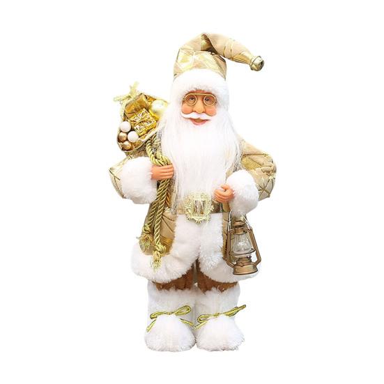 Santa Christmas Decoration 12-Inch Handcrafted Festive Figurine for Tree Mantel Classic Holiday Collectible Gifts Xmas Holiday Tabletop Decor