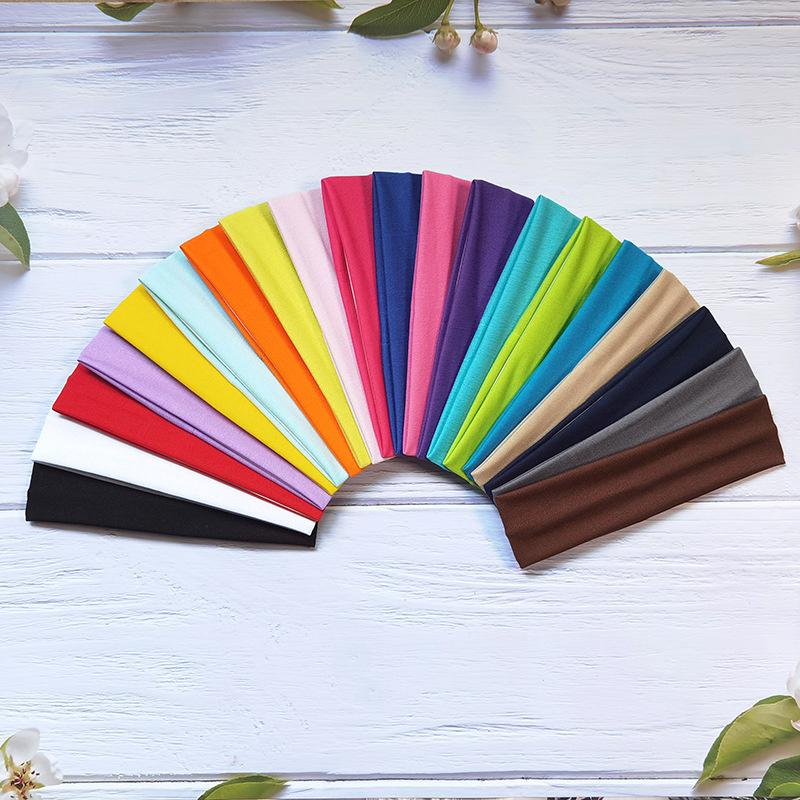 Sport Yoga Headbands, Soft Elastic Cotton Sweatband Yoga Stretchy Headband