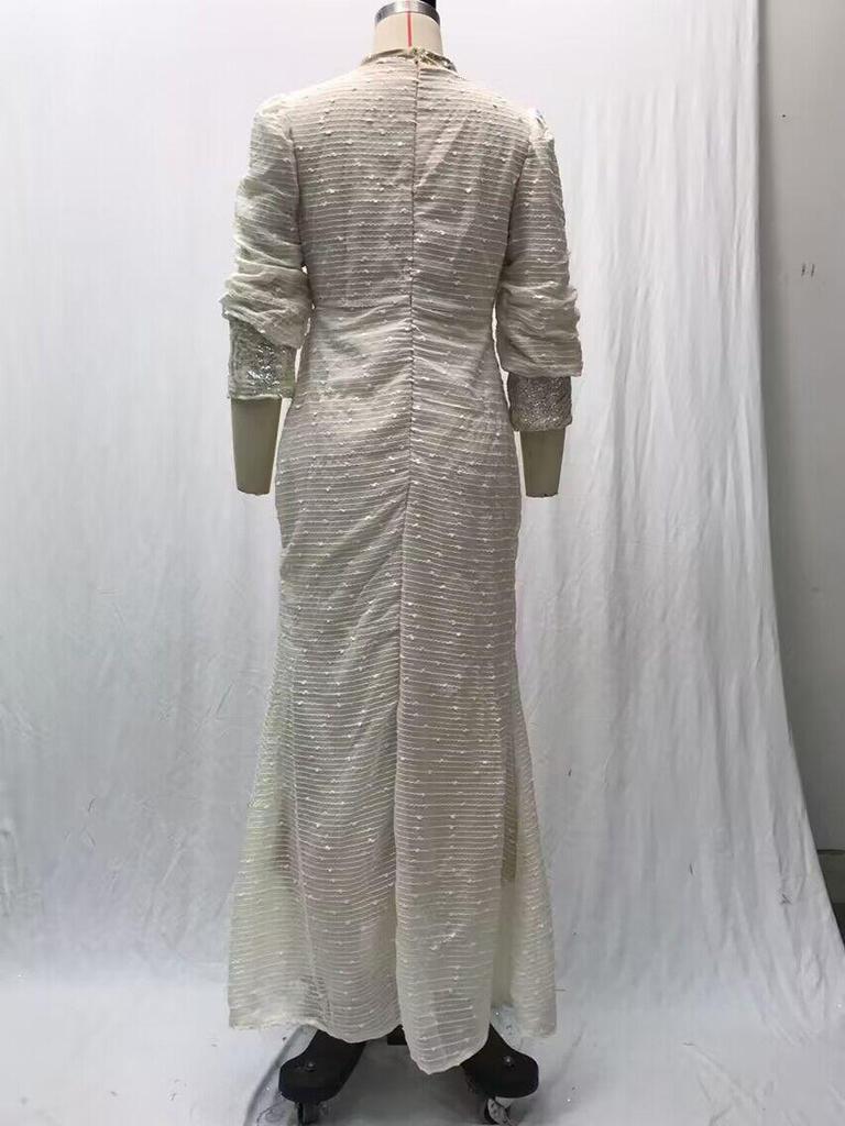 2025 V-Neck Gold Feather Princess Evening Dress