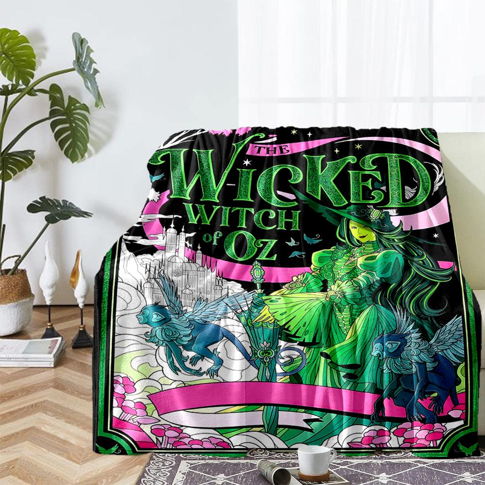 Wicked Theme Printed Blanket - Perfect for Couch, Bed, Travel & Outdoor Use | Machine Washable, Cozy & Durable.