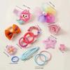 234/287/718/974pcs Elastic Rubber Butterfly Hairpins Flowers Style Kids Hair Ties Kit  Gift Giving