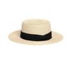 Summer French Flat Top Straw Hat Straw Top Hat Big Brim Sun Hat Seaside Vacation Sun Hat New Sun Protection Hat