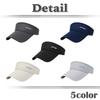 Visor Sun Visor English Letters Logo Hat Lightweight Running Cap CA520 [White Fang] Men's Women's (Black)