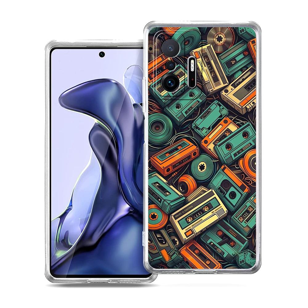 

Transparent Phone Case for Xiaomi Mi 14 13 12 11 Ultra 13T 12T 11T Poco X3 NFC F3 F6 Pro 5G Soft TPU Retro Radio Graphic Pattern for Xiaomi Mi 11