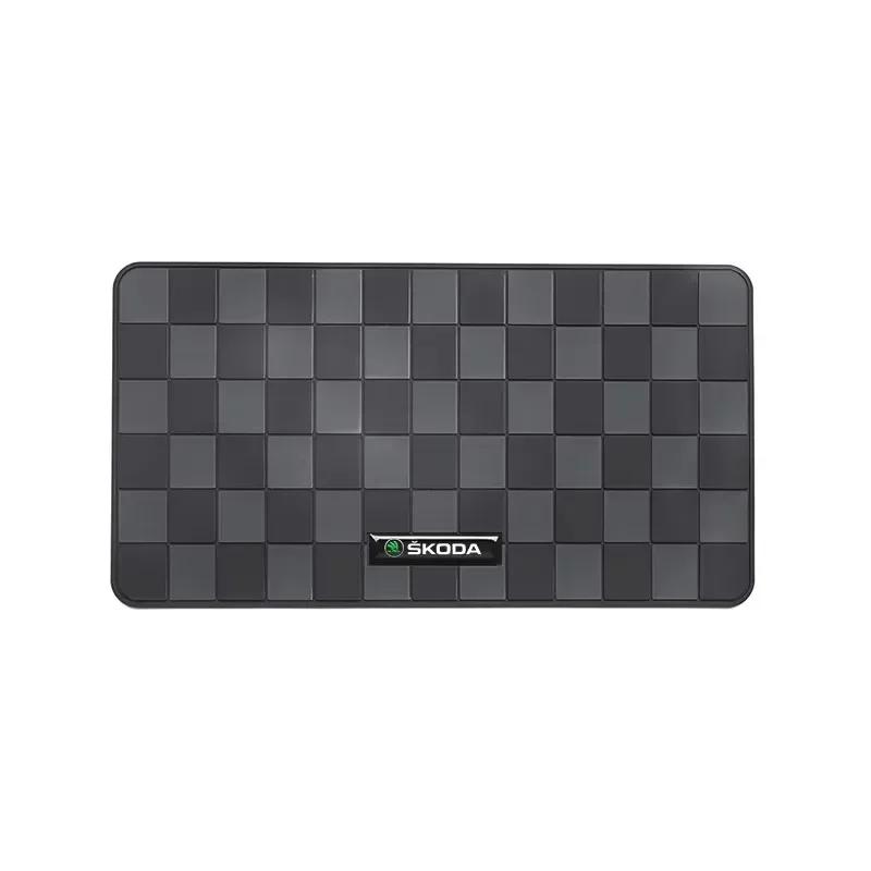 Car Dashboard Anti Slip Pad Phone Ornaments Storage Mat For Skoda Octavia Rapid Kodiaq Kamiq Karoq Vrs Enyaq Fabia Superb Yeti agt588
