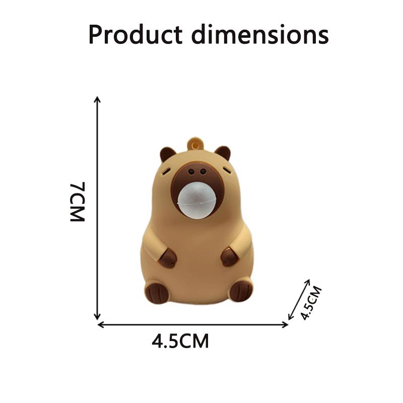 Capybara Doll Pinch Pendant Toys Squeeze Spit Bubble Decompression Toy Children's Schoolbag Doll Pendant Decoration Party Gift