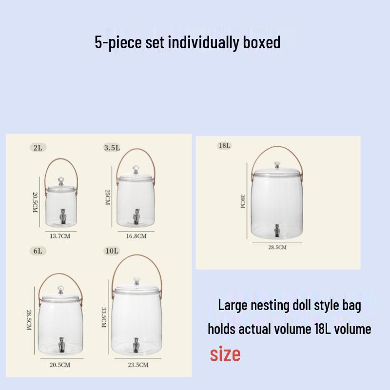 Large Capacity Beverage Dispenser with Faucet for Tea, Juice, or Soda - New Spring Product.