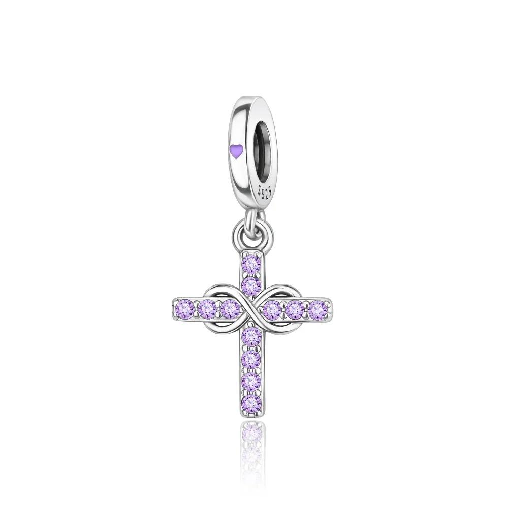 925 Silver Cross Charms Iron Throne Jesus Pendant Christian Necklace Beads Fit Bracelets Fine Jewelry DIY Gift