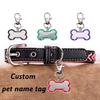 Personalized Custom Name Dog Tag Bone Shape Laser Engraving Text Pets Tag Anti-lost Pendant Number Customized Text Dog Tags