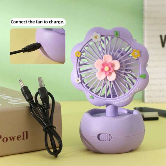 Handheld Mini Fan with Powerful Motor Strong Airflow Low Noise Portable USB