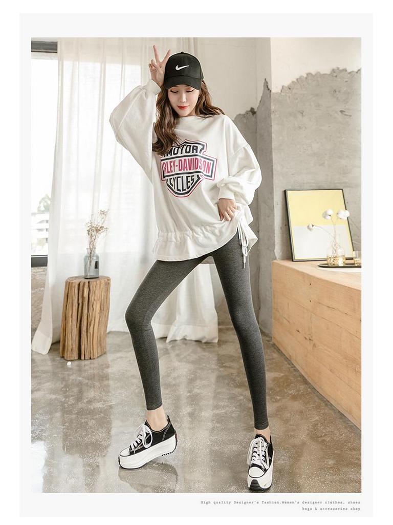 Women's High Waist Slimming Modal Leggings - Thin, Elastic, Plus Size, 9-Point Length for Spring and Autumn
