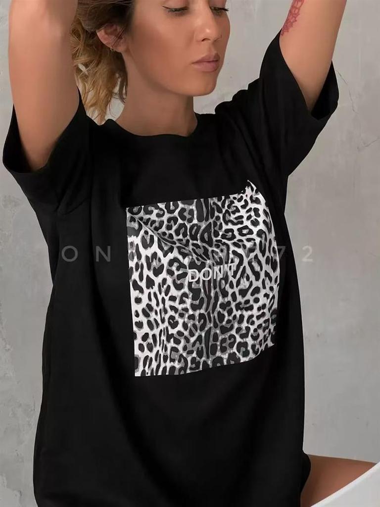 Vintage American Casual Women's Loose Short Sleeve Fashion T-shirt