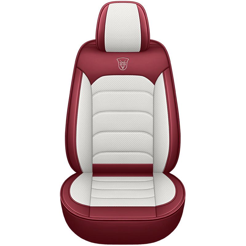Nappa Leather Full Coverage Car Seat Cover - Five-Seat Cushion for All Seasons