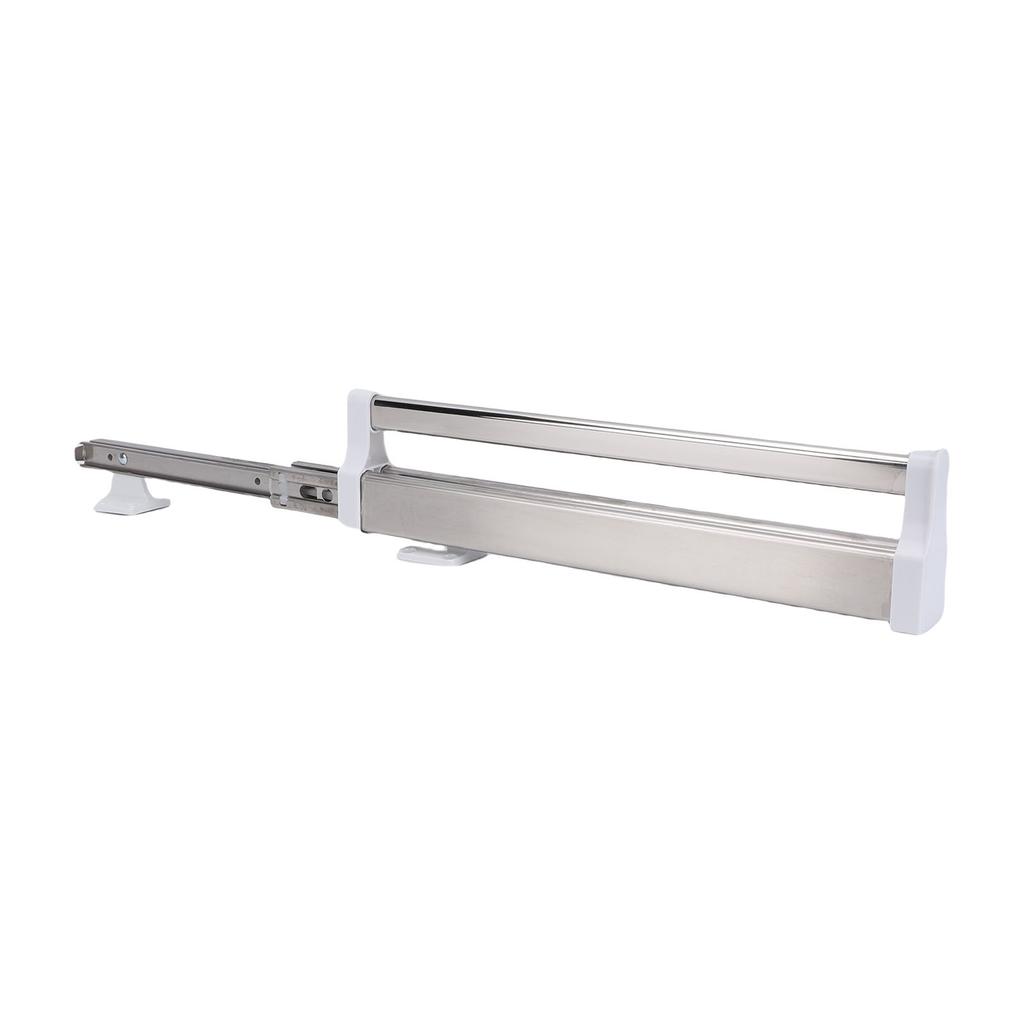 Barra Valet de Armário Extensível Aço Inoxidável Cabide de Roupa Trilho Deslizante para Calças Casacos 400mm 15,7 Polegadas