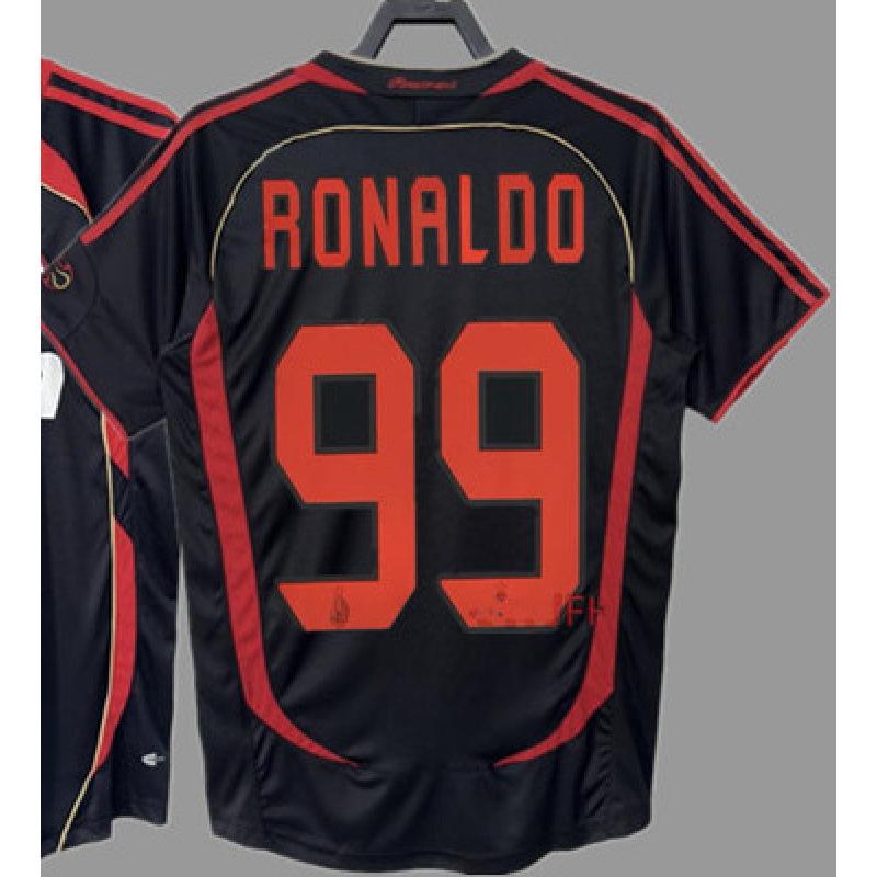 Nacionalinė M/S/AC retro futbolo uniforma klasikinė nostalgiška replika Tailandiška versija trumpomis rankovėmis sportinė apranga