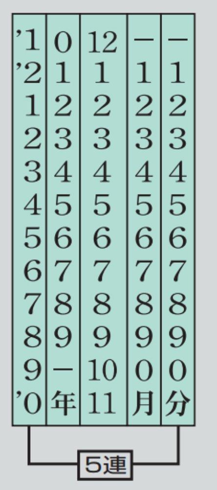 Kokuyo Rotary Stamp, Roman Date, Mincho Font, Size 4, for Bills, IS-TD4