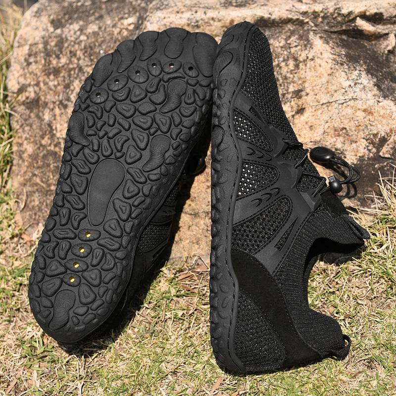 Fashion Thick-Soled Mens Hiking Sneakers Outdoor Sports Casual Shoes All-Season Male Mesh Shoes Breathable Wading Aqua Shoes Trainers