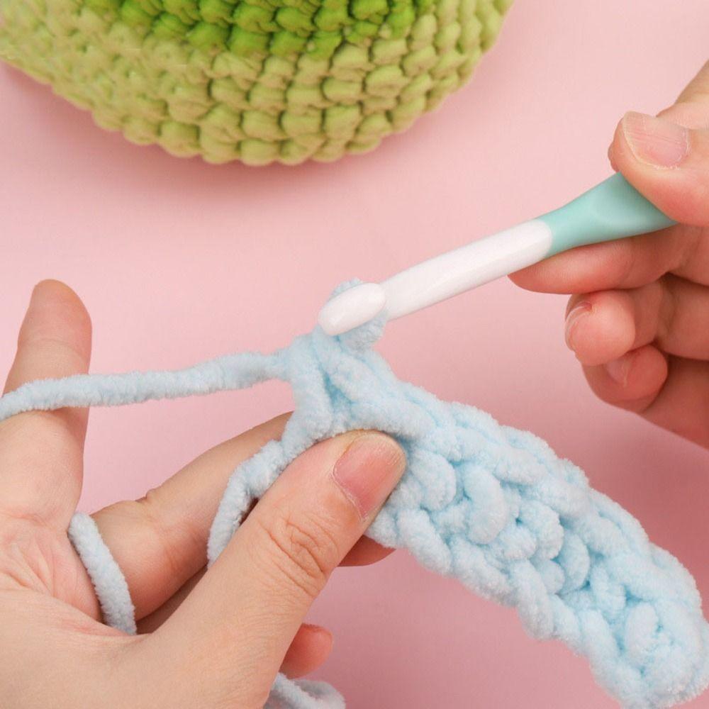 ABS Knitting Needle Soft Handle Crochet Hook Handmade   Household
