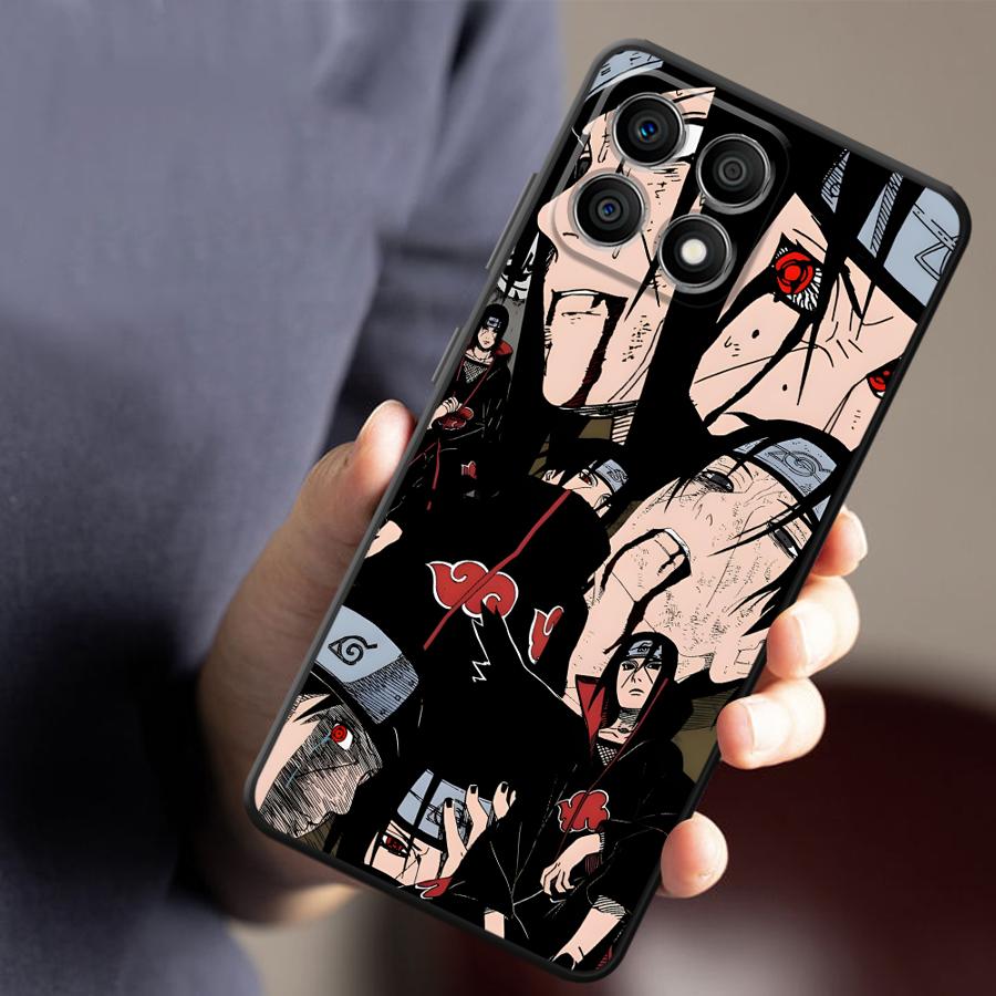 Case for Honor X5b 200 400 Lite X7 X9a X8 X6 90 Magic5Lite 70 8X Black Soft Phone Cover Anime Man Itachi
