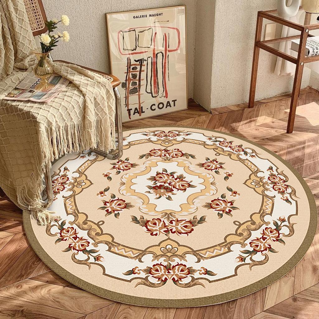 European Round Living Room Red Carpet 200x200 Decoration Home Balcony Hanging Chair Mat for Floor Rugs for Bedroom Kids Room
