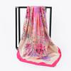 90cm Square Shawls Women Hijab Scarf For Hair Fashion Print Kerchief Neck Scarves Female Silk Satin Bag Scarfs For Ladies Banada