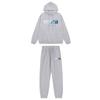 Herren Gradient Buchstaben Bestickter Hoodie Jogginganzug Set - Übergroß Fleece Warm Lässig Trainingsanzug Winter