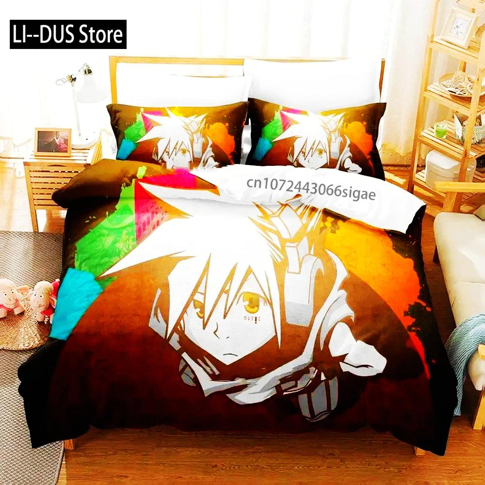 Anime The World Ends With You Neku Sakuraba Bedding Set Duvet Cover Bed Set Quilt Cover Pillowcase Comforter King Queen Size