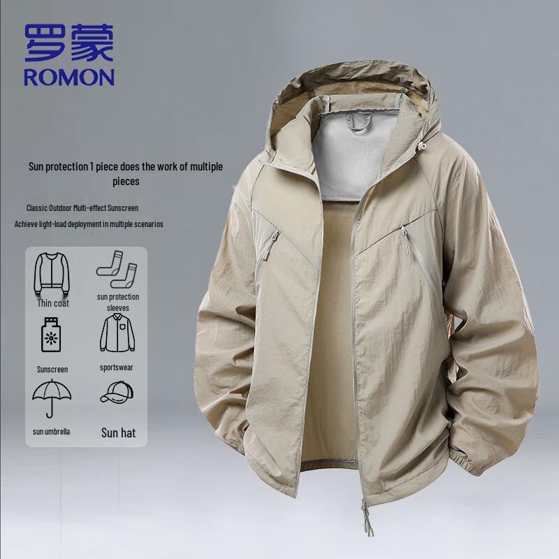 ROMON Men's Hooded Sun Protection Jacket
