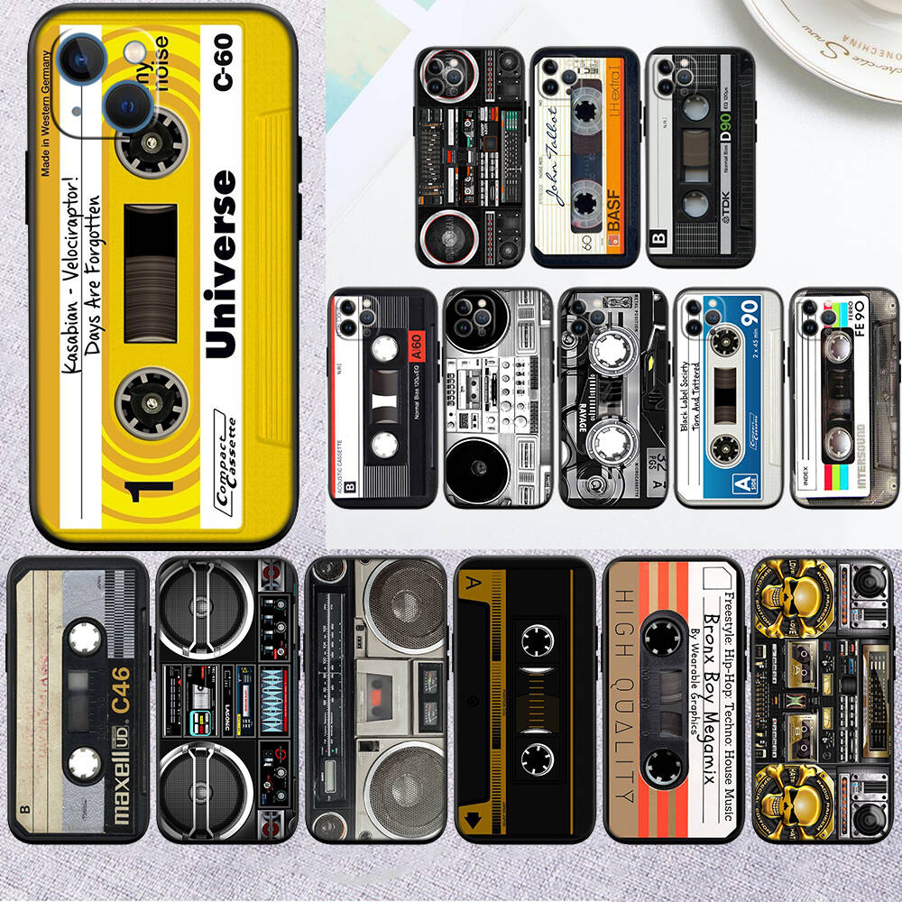 MH3 Vintage Boombox Tape Phone Shell Case for iPhone 7 8 11 12 13 14 15 16 17 16E XS Pro Max XR X SE Air